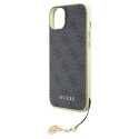 Kryt Guess 4G CHARMS COLLECTION iPhone 15 Plus - šedá