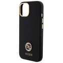 Kryt Guess Logo Strass 4G pro iPhone 15 - černý