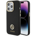 Kryt Guess SILICONE LOGO STRASS 4G pro iPhone 15 Pro Max - černý