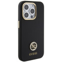 Kryt Guess SILICONE LOGO STRASS 4G pro iPhone 15 Pro Max - černý