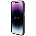 Kryt Guess SILICONE LOGO STRASS 4G pro iPhone 15 Pro Max - černý