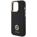 Kryt Guess SILICONE LOGO STRASS 4G pro iPhone 15 Pro Max - černý
