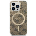 Kryt Guess IML 4G MagSafe pro iPhone 15 Pro - brown