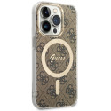 Kryt Guess IML 4G MagSafe pro iPhone 15 Pro - brown