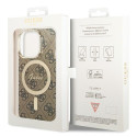 Kryt Guess IML 4G MagSafe pro iPhone 15 Pro - brown