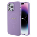 Kryt GUESS SAFFIANO MagSafe iPhone 15 Pro fialová