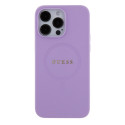 Kryt GUESS SAFFIANO MagSafe iPhone 15 Pro fialová