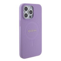 Kryt GUESS SAFFIANO MagSafe iPhone 15 Pro fialová