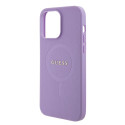 Kryt GUESS SAFFIANO MagSafe iPhone 15 Pro fialová