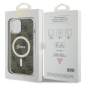 Kryt Guess IML 4G MagSafe pro iPhone 15 Plus - hnědý