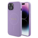 Kryt Guess SAFFIANO MagSafe pro iPhone 15 Plus - fialová
