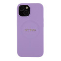 Kryt Guess SAFFIANO MagSafe pro iPhone 15 Plus - fialová
