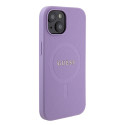 Kryt Guess SAFFIANO MagSafe pro iPhone 15 Plus - fialová