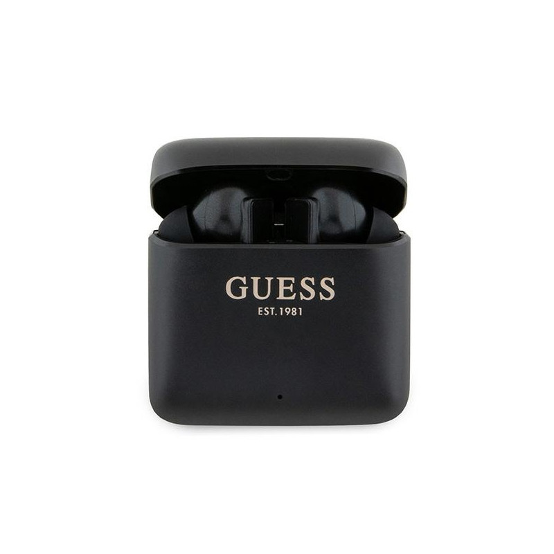Guess Bluetooth headphones GUTWSSU20ALEGK TWS + docking station black/black Printed Logo