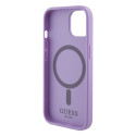 Kryt Guess SAFFIANO MagSafe pro iPhone 15 Plus - fialová