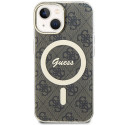 Kryt Guess IML 4G MagSafe iPhone 15 - hnědá