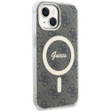 Kryt Guess IML 4G MagSafe iPhone 15 - hnědá