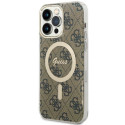 Kryt Guess IML 4G MagSafe pro iPhone 15 Pro Max - hnědá
