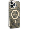 Kryt Guess IML 4G MagSafe pro iPhone 15 Pro Max - hnědá