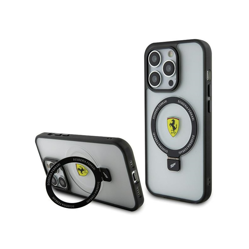 Kryt Ferrari FEHMP15LUSCAH pro iPhone 15 Pro - transparentní