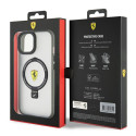 Kryt Ferrari FEHMP15SUSCAH pro iPhone 15 6.1" MagSafe - transparentní