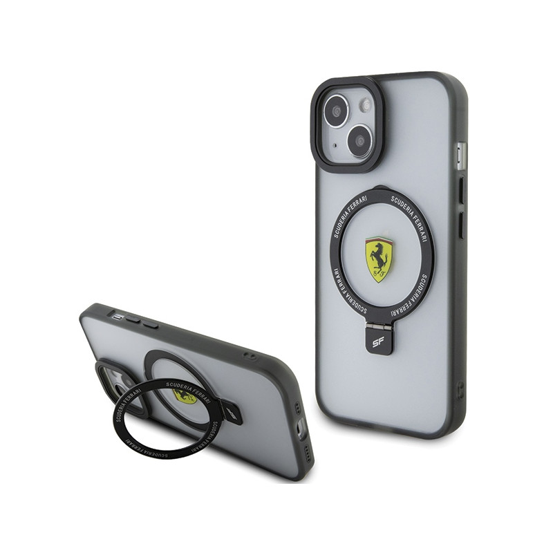 Kryt Ferrari FEHMP15SUSCAK pro iPhone 15 - černá/černá