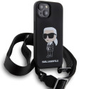 Kryt Karl Lagerfeld KLHCP15SSCBSKNK iPhone 15 6,1" černý