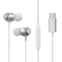 Sluchátka do uší Joyroom JR-EC06 USB-C - stříbrná