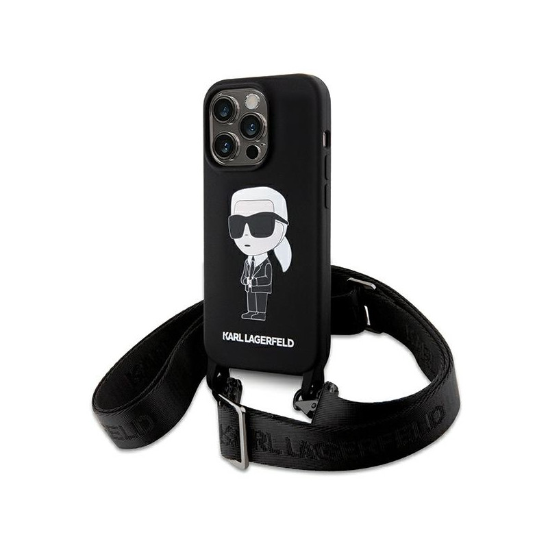 Kryt Karl Lagerfeld KLHCP15XSCBSKNK pro iPhone 15 Pro Max - black/black