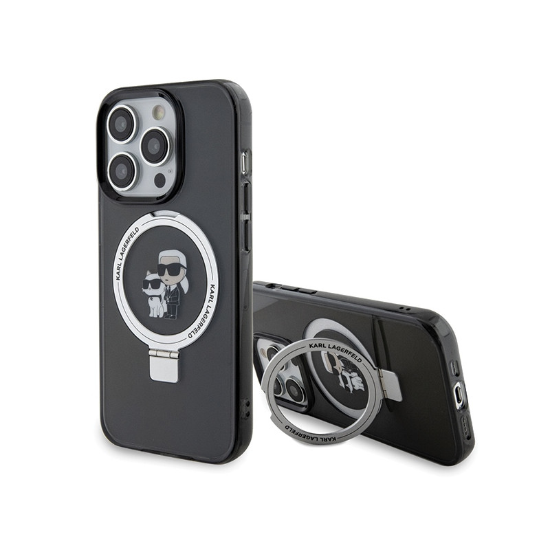Kryt Karl Lagerfeld KLHMP13LHMRSKCK pro iPhone 13 Pro - černá/černá