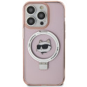 Kryt Karl Lagerfeld KLHMP15LHMRSCHP pro iPhone 15 Pro – růžová