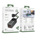 Acefast Z2 GaN 75W PD desktop charger 3x USB-C 2x USB-A - black and gray