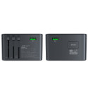 Acefast Z1 GaN 75W PD travel charger adapter 3x USB-C 2x USB-A - black