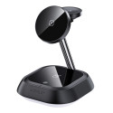 Indukční nabíjecí stanice 3v1 Acefast E16 15W pro telefon / sluchátka / hodinky - černá