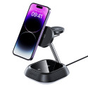 Indukční nabíjecí stanice 3v1 Acefast E16 15W pro telefon / sluchátka / hodinky - černá