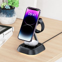 Indukční nabíjecí stanice 3v1 Acefast E16 15W pro telefon / sluchátka / hodinky - černá