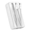 Mini powerbanka s vestavěnými kabely Joyroom JR-PBC06 30W 10000mAh - bílá