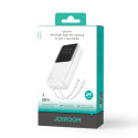 Mini power bank with built-in cables Joyroom JR-PBC06 30W 10000mAh - white