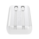 Mini powerbanka s vestavěnými kabely Joyroom JR-PBC06 30W 10000mAh - bílá