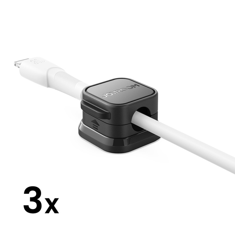 Magnetický organizér kabelů Joyroom JR-ZS368 (3 ks) - černý