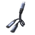 Adaptér Joyroom SY-C03 USB-C na 2x USB-C 2v1 DAC - černý