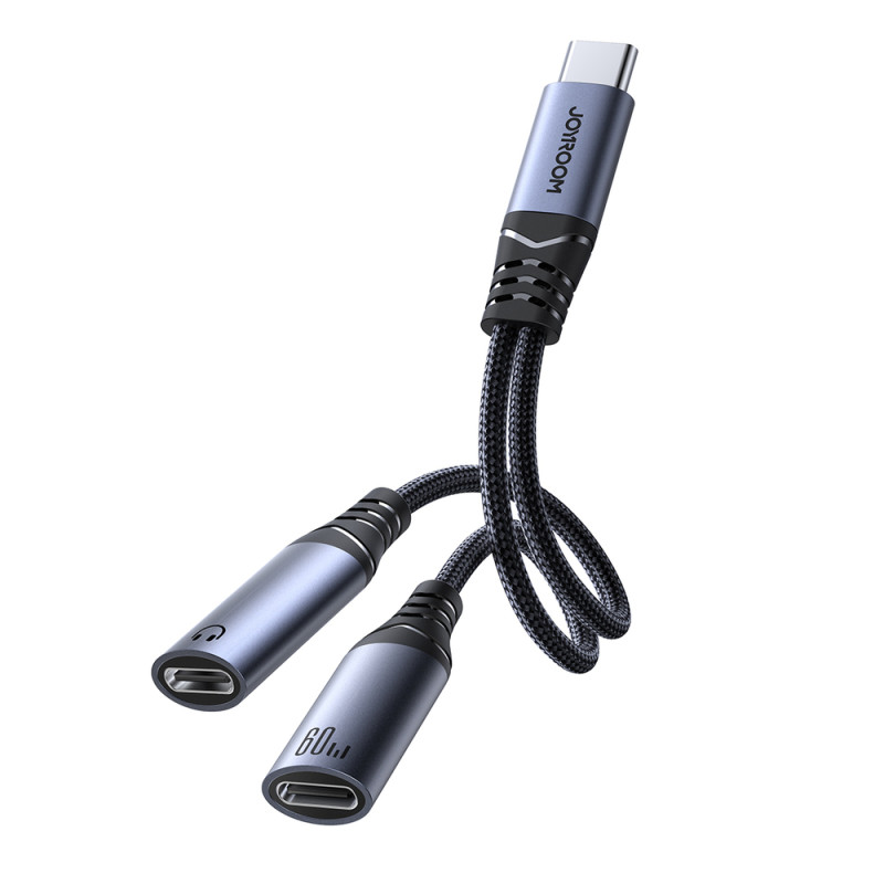 Adaptér Joyroom SY-C03 USB-C na 2x USB-C 2v1 DAC - černý