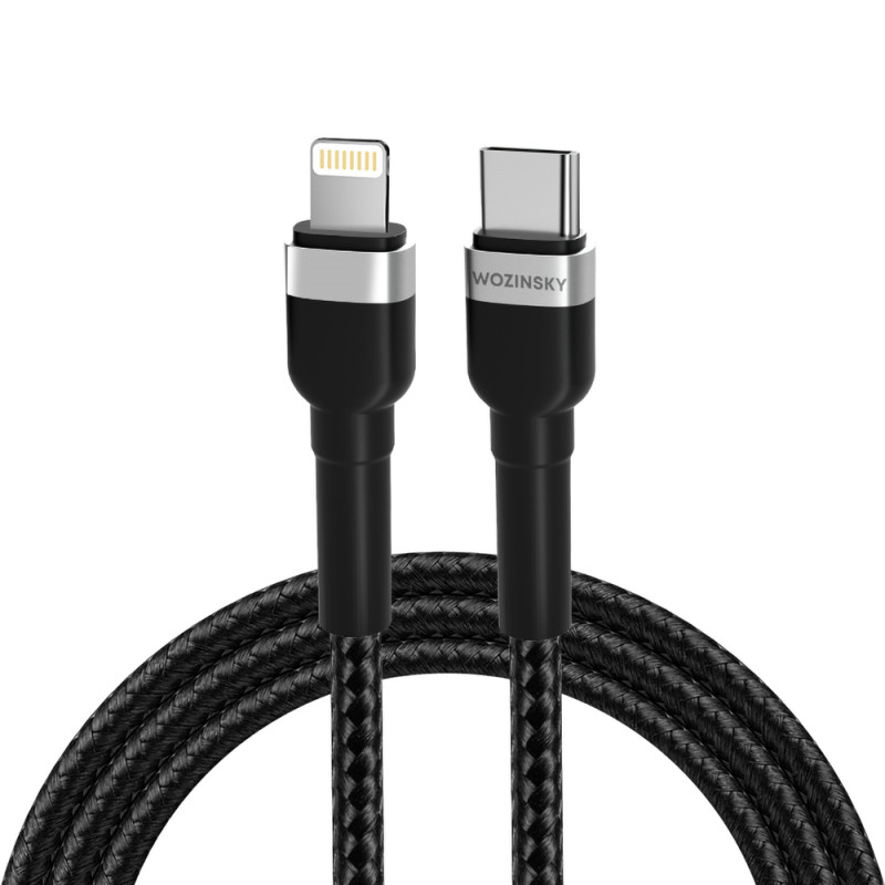 Kabel Wozinsky WNBCL2 Lightning / USB-C PD 30W 2 m - černý