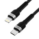 Kabel Wozinsky WNBCL2 Lightning / USB-C PD 30W 2 m - černý