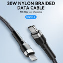 Kabel Wozinsky WNBCL2 Lightning / USB-C PD 30W 2 m - černý