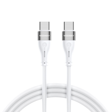 Kabel Wozinsky WSTCC2 USB-C / USB-C PD 65W 2 m - bílý