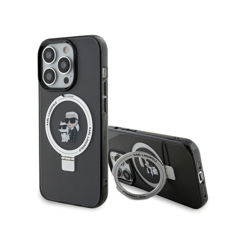 Kryt Karl Lagerfeld KLHMP15LHMRSKCK pro iPhone 15 Pro - černá/černá