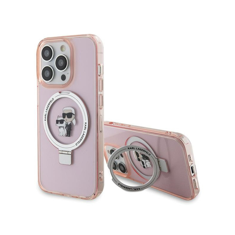 Kryt Karl Lagerfeld KLHMP15LHMRSKCP pro iPhone 15 Pro - růžová/pink