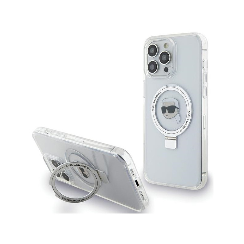 Kryt Karl Lagerfeld KLHMP15LHMRSKHH pro iPhone 15 Pro - bílá/white