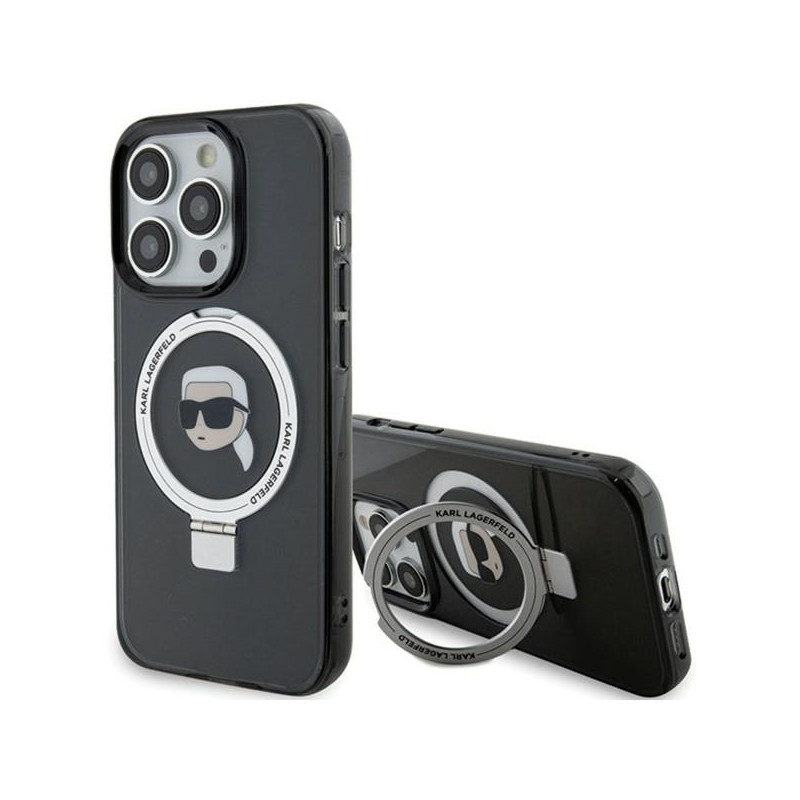 Kryt Karl Lagerfeld KLHMP15LHMRSKHK pro iPhone 15 Pro - černá/černá